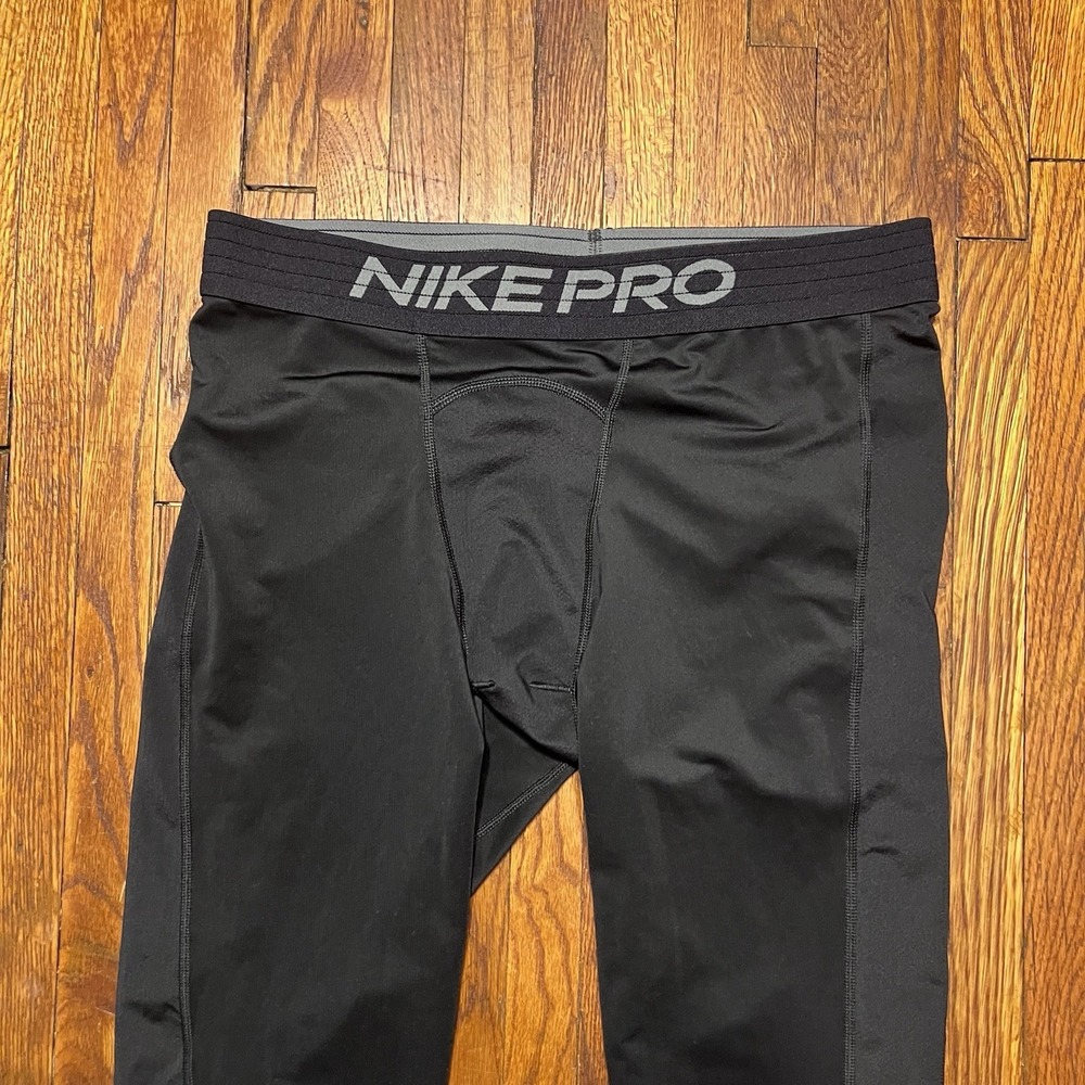 Nike Pro Compression Leggings Men's Black Size XL-Tall BV5643-010 - Picture 2 of 11